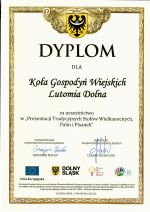 Dyplom dla KGW z Lutomi Dolnej