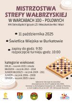 Plakat rozgrywek w warcaby 100-polowe