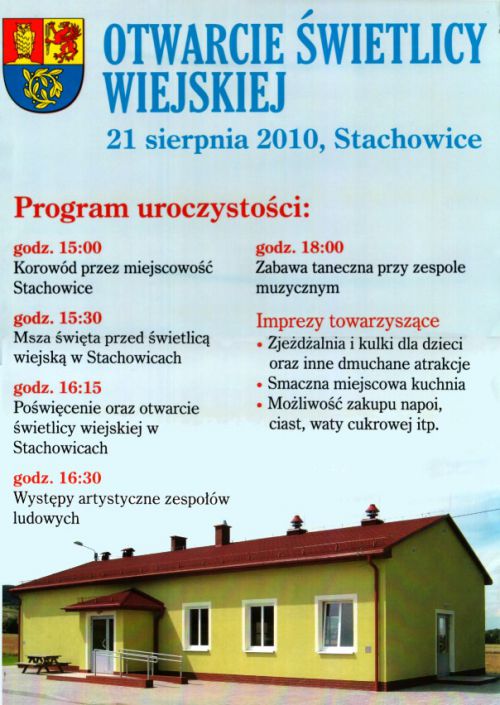 21.08 - Otwarcie świetlicy w Stachowicach